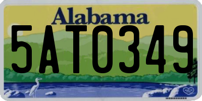 AL license plate 5AT0349