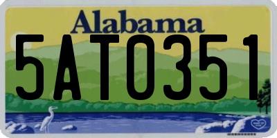 AL license plate 5AT0351