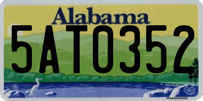 AL license plate 5AT0352