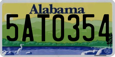 AL license plate 5AT0354