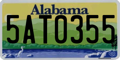 AL license plate 5AT0355