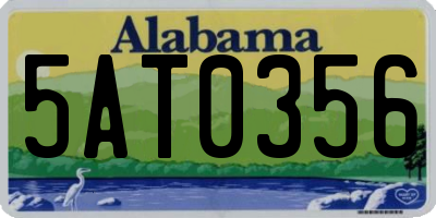 AL license plate 5AT0356