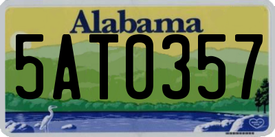 AL license plate 5AT0357