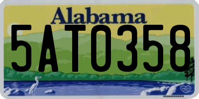 AL license plate 5AT0358