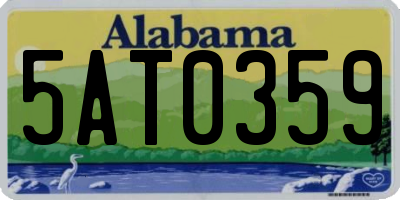 AL license plate 5AT0359