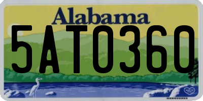 AL license plate 5AT0360