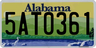 AL license plate 5AT0361