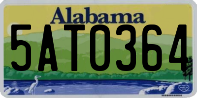 AL license plate 5AT0364