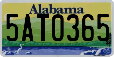 AL license plate 5AT0365