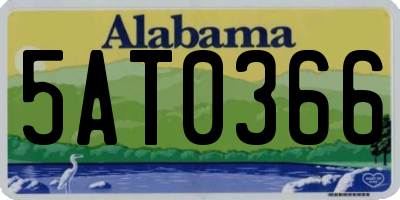 AL license plate 5AT0366
