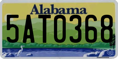 AL license plate 5AT0368