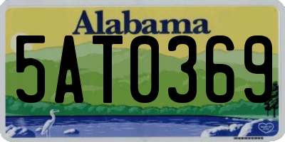 AL license plate 5AT0369