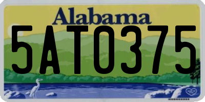AL license plate 5AT0375