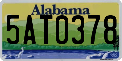 AL license plate 5AT0378