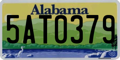 AL license plate 5AT0379