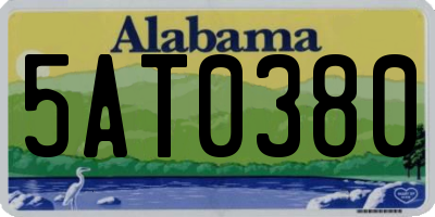 AL license plate 5AT0380