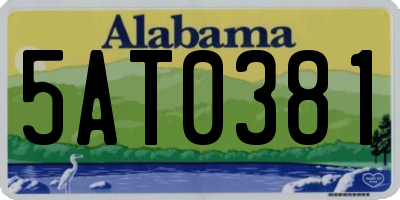 AL license plate 5AT0381
