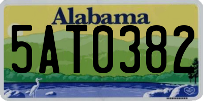 AL license plate 5AT0382