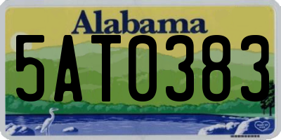 AL license plate 5AT0383