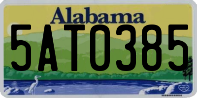 AL license plate 5AT0385
