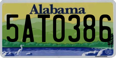 AL license plate 5AT0386