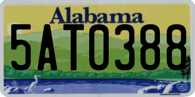 AL license plate 5AT0388