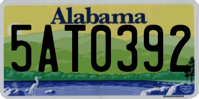 AL license plate 5AT0392