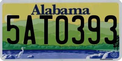AL license plate 5AT0393