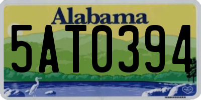 AL license plate 5AT0394