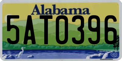 AL license plate 5AT0396