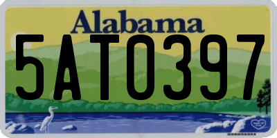 AL license plate 5AT0397