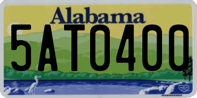 AL license plate 5AT0400