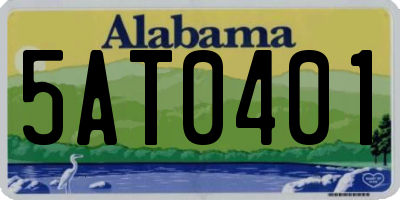 AL license plate 5AT0401
