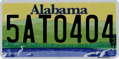 AL license plate 5AT0404