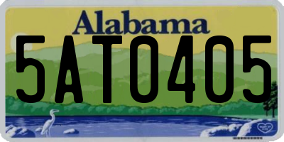 AL license plate 5AT0405