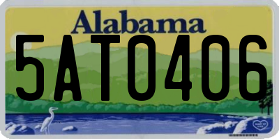 AL license plate 5AT0406