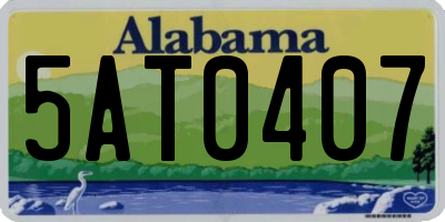 AL license plate 5AT0407