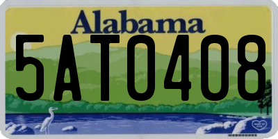 AL license plate 5AT0408