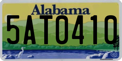 AL license plate 5AT0410