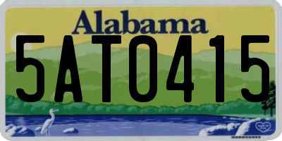 AL license plate 5AT0415