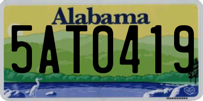 AL license plate 5AT0419