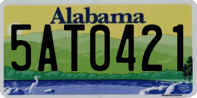 AL license plate 5AT0421