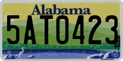 AL license plate 5AT0423