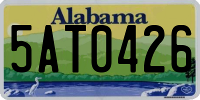 AL license plate 5AT0426
