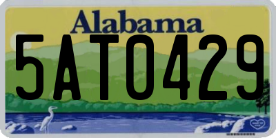 AL license plate 5AT0429
