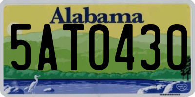 AL license plate 5AT0430