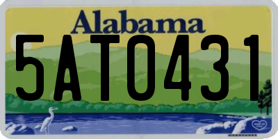 AL license plate 5AT0431