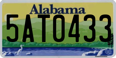 AL license plate 5AT0433