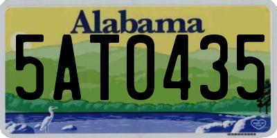 AL license plate 5AT0435