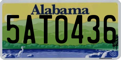 AL license plate 5AT0436
